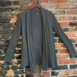 Anthropologie Knitted and Knotted Grey Cardigan Size S